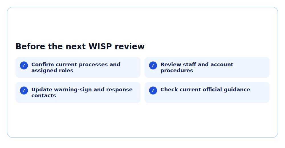 Operational checklist summarizing the readiness steps in the English article.